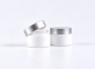 Preview: Weissglasdose 50 ml – Deckel Silber